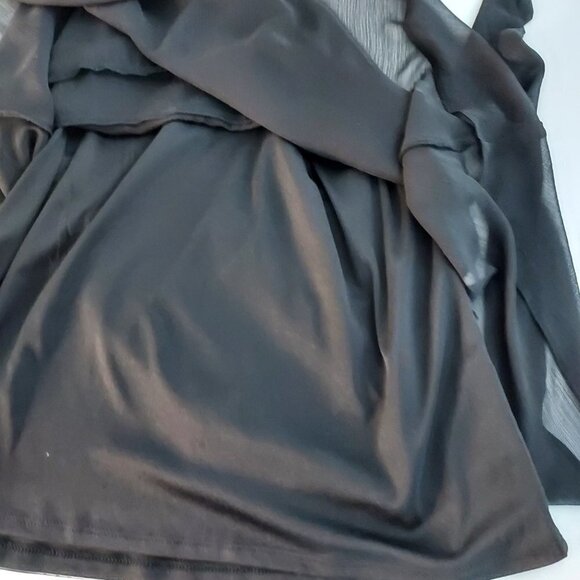 1. State Black Tiered Mini Sleeveless Dress NWT - Picture 4 of 12